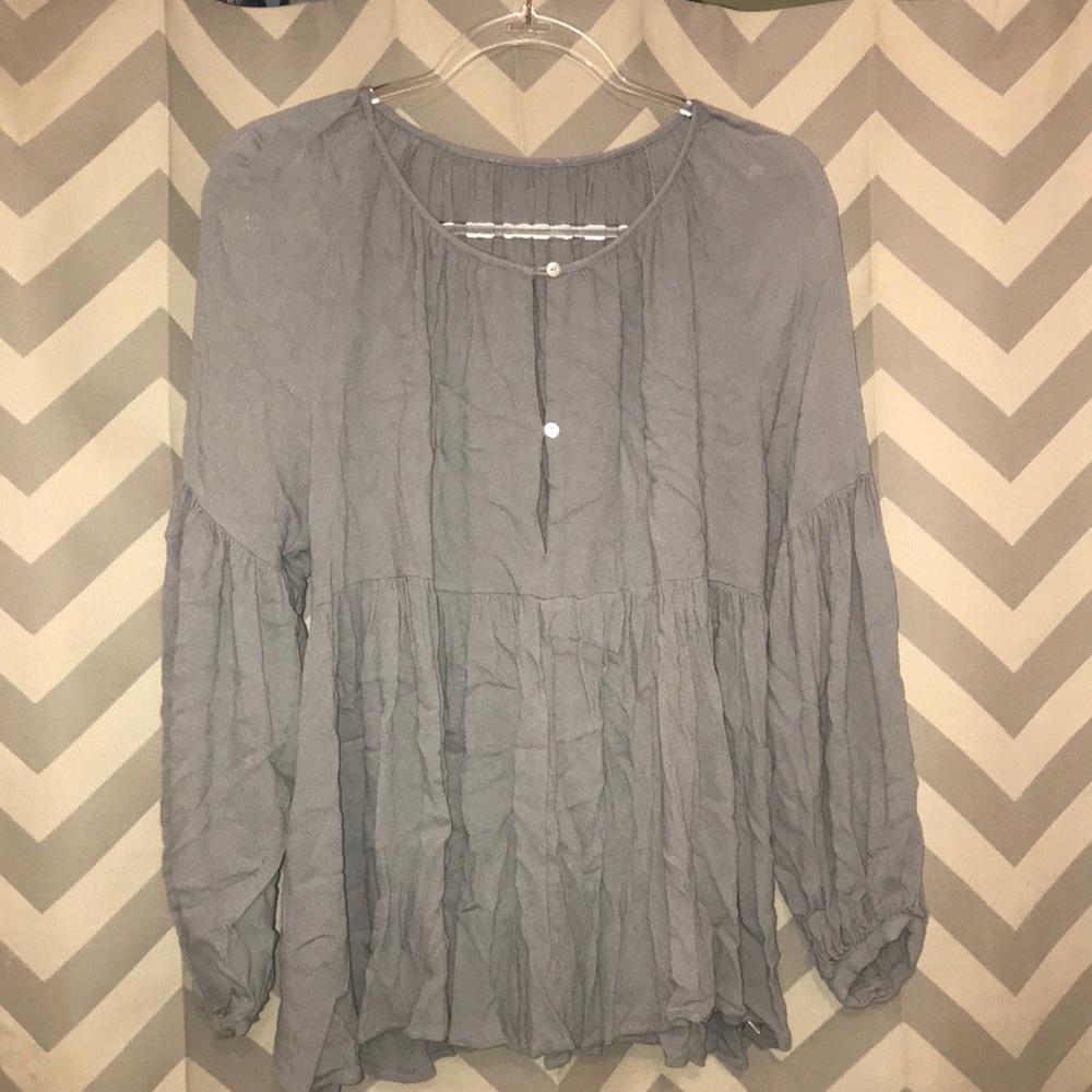 half button down blouse